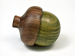 LV-1930 Verawood & Tambooti Wooden Acorn Trinket Box, Keepsake, Jewelry Box-SCREW CAP