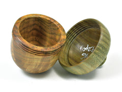 LV-1924 Chittum Burl & Verawood Wooden Acorn Trinket Box, Keepsake, Jewelry Box-SCREW CAP