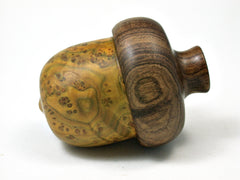 LV-1916 Chittum Burl & Tambooti Wooden Acorn Trinket Box, Keepsakes, Jewelry Box-SCREW CAP