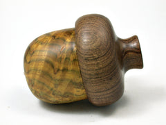 LV-1916 Chittum Burl & Tambooti Wooden Acorn Trinket Box, Keepsakes, Jewelry Box-SCREW CAP