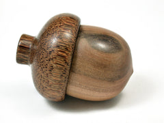 LV-1933 Hawaiian Sandalwood & Palm Wooden Acorn Trinket Box, Keepsake, Jewelry Box-SCREW CAP