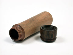 LV-1920 Sandalwood & Rosewood Slim Pill Box, Toothpick Holder, Needle Case-SCREW CAP