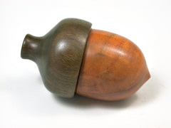 LV-1944 Sappanwood & Verawood Acorn Ring Box, Pill Box, Trinket Box-SCREW CAP