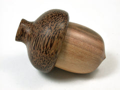 LV-1946 Sandalwood & Coconut Palm Acorn Engagement Ring Box, Pill Box, Trinket Box-SCREW CAP