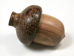 LV-1946 Sandalwood & Coconut Palm Acorn Engagement Ring Box, Pill Box, Trinket Box-SCREW CAP