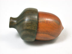 LV-1944 Sappanwood & Verawood Acorn Ring Box, Pill Box, Trinket Box-SCREW CAP