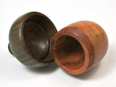 LV-1944 Sappanwood & Verawood Acorn Ring Box, Pill Box, Trinket Box-SCREW CAP