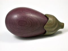 LV-1949 Purpleheart & Verawood Eggplant Threaded Box, Needle Case, Jewelry Box-SCREW CAP