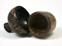 LV-1952 Black Locust & Black Palm Acorn Jewelry Box, Pill Box, Trinket Box-SCREW CAP