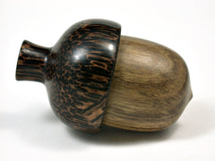 LV-1952 Black Locust & Black Palm Acorn Jewelry Box, Pill Box, Trinket Box-SCREW CAP