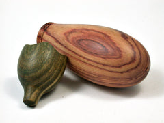 LV-1960 Eggplant Threaded Box, Needle Case, Jewelry Box from Tulipwood & Verawood-SCREW CAP