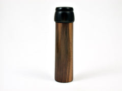 LV-1966 Slim Pill Box, Toothpick Holder, Needle Case from Tigerwood & Mun Ebony -SCREW CAP