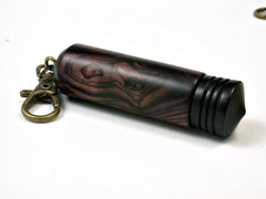 LV-1968 Wooden Slim Box, Pendant Pill Fob, Cash Stash from Camatillo & Ebony-SCREW CAP