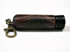 LV-1968 Wooden Slim Box, Pendant Pill Fob, Cash Stash from Camatillo & Ebony-SCREW CAP