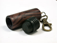 LV-1968 Wooden Slim Box, Pendant Pill Fob, Cash Stash from Camatillo & Ebony-SCREW CAP