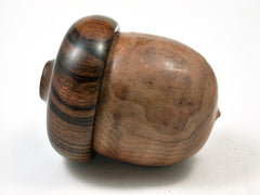 LV-1954 Wooden Acorn Box from Redwood Burl & Desert Ironwood-SCREW CAP