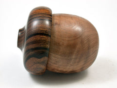 LV-1954 Wooden Acorn Box from Redwood Burl & Desert Ironwood-SCREW CAP