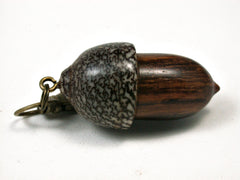 LV-1986 Acorn Pendant Box, Charm, Pill Holder from Cocobolo & Betelnut-SCREW CAP