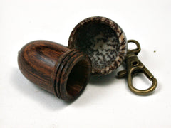 LV-1986 Acorn Pendant Box, Charm, Pill Holder from Cocobolo & Betelnut-SCREW CAP