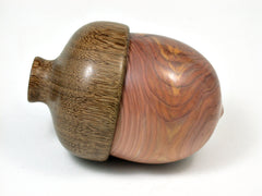 LV-1979 Aromatic Cedar & Brownheart Acorn Jewelry Box, Pill Box, Trinket Box-SCREW CAP