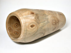 LV-1980 Extremely Knotty Italian Stone Pine Hand Turned Wooden Weed Pot, Tall Vase, Vessel