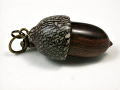 LV-1986 Acorn Pendant Box, Charm, Pill Holder from Cocobolo & Betelnut-SCREW CAP