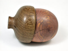 LV-1979 Aromatic Cedar & Brownheart Acorn Jewelry Box, Pill Box, Trinket Box-SCREW CAP