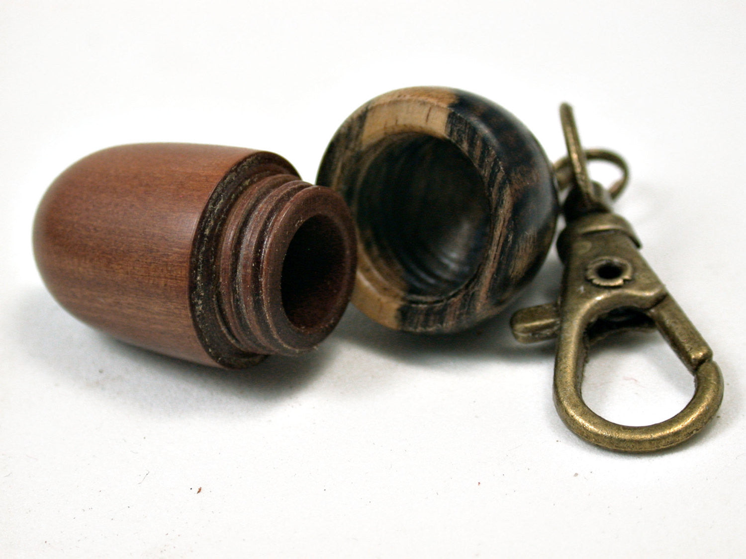 LV-1975 Acorn Pendant Box, Charm, Pill Holder from Manzanita & Ebony-SCREW CAP