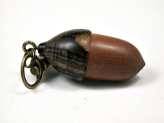 LV-1975 Acorn Pendant Box, Charm, Pill Holder from Manzanita & Ebony-SCREW CAP