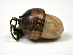 LV-1988 Acorn Pendant Box, Charm, Pill Holder from Box Elder Burl & Koa-SCREW CAP