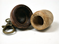 LV-1988 Acorn Pendant Box, Charm, Pill Holder from Box Elder Burl & Koa-SCREW CAP
