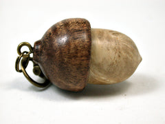 LV-1988 Acorn Pendant Box, Charm, Pill Holder from Box Elder Burl & Koa-SCREW CAP