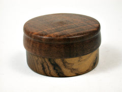 LV-1993 Ironwood & Koa Flat Pill Box, Ring Holder, Jewelry Box-SCREW CAP