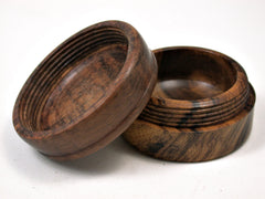 LV-1993 Ironwood & Koa Flat Pill Box, Ring Holder, Jewelry Box-SCREW CAP