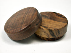 LV-1993 Ironwood & Koa Flat Pill Box, Ring Holder, Jewelry Box-SCREW CAP