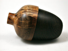 LV-1974 Ancient English Bog Oak & Curly Koa Wooden Acorn Trinket Box, Keepsakes, Jewelry Box-SCREW CAP