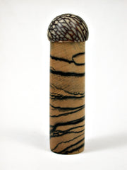 LV-1995 Ebony & Betelnut Slim Pill Box, Toothpick Holder, Needle Case-SCREW CAP