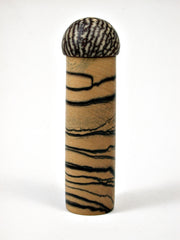 LV-1995 Ebony & Betelnut Slim Pill Box, Toothpick Holder, Needle Case-SCREW CAP