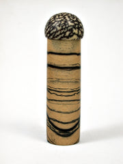 LV-1995 Ebony & Betelnut Slim Pill Box, Toothpick Holder, Needle Case-SCREW CAP