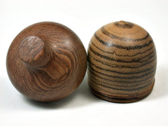 LV-2007 Zebrzwood & Leopardwood Wooden Acorn Trinket Box, Keepsake, Jewelry Box-SCREW CAP