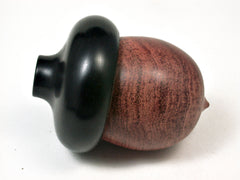 LV-2011 African Rosewood & Blackwood Acorn Trinket Box, Keepsake, Jewelry Box-SCREW CAP