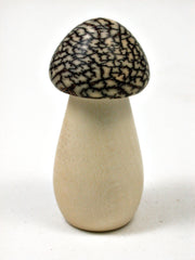 LV-2001 Holly & Betelnut Threaded Mushroom Neddlecase, Pill, Jewelry Box-SCREW CAP