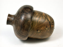 LV-1998 Wooden Acorn Box from Pistachio & Black Walnut Burl -LARGE