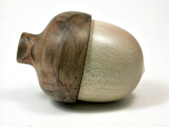LV-2012 American Holly & Ambrosia Maple Acorn Trinket Box, Keepsake, Jewelry Box-SCREW CAP