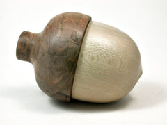 LV-2012 American Holly & Ambrosia Maple Acorn Trinket Box, Keepsake, Jewelry Box-SCREW CAP