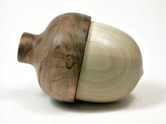 LV-2012 American Holly & Ambrosia Maple Acorn Trinket Box, Keepsake, Jewelry Box-SCREW CAP