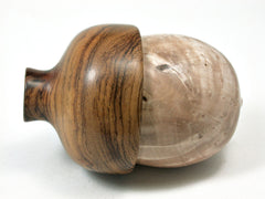 LV-2006 Virginia Ironwood Burl & Desert Ironwood Acorn Trinket Box, Keepsake, Jewelry Box-SCREW CAP