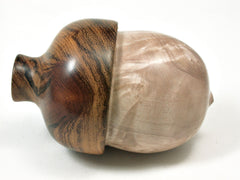 LV-2006 Virginia Ironwood Burl & Desert Ironwood Acorn Trinket Box, Keepsake, Jewelry Box-SCREW CAP