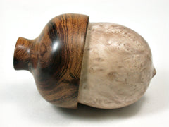 LV-2006 Virginia Ironwood Burl & Desert Ironwood Acorn Trinket Box, Keepsake, Jewelry Box-SCREW CAP