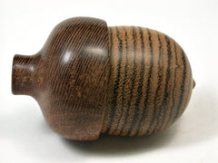 LV-2007 Zebrzwood & Leopardwood Wooden Acorn Trinket Box, Keepsake, Jewelry Box-SCREW CAP